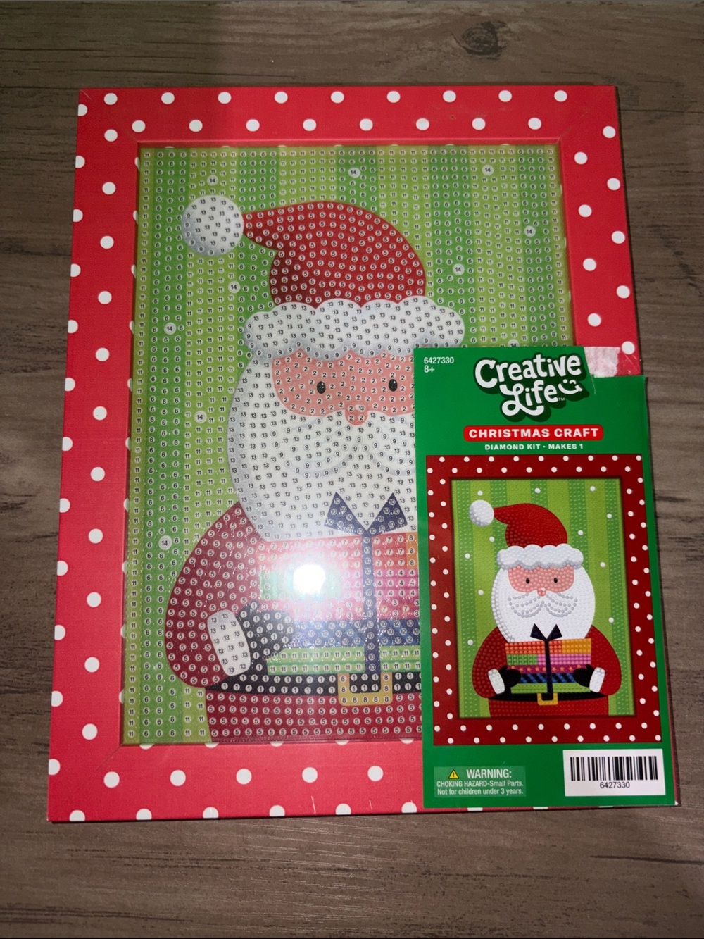 🆕💜Creative Life Santa With Gift Framed Diamond Art Kit Christmas DIY